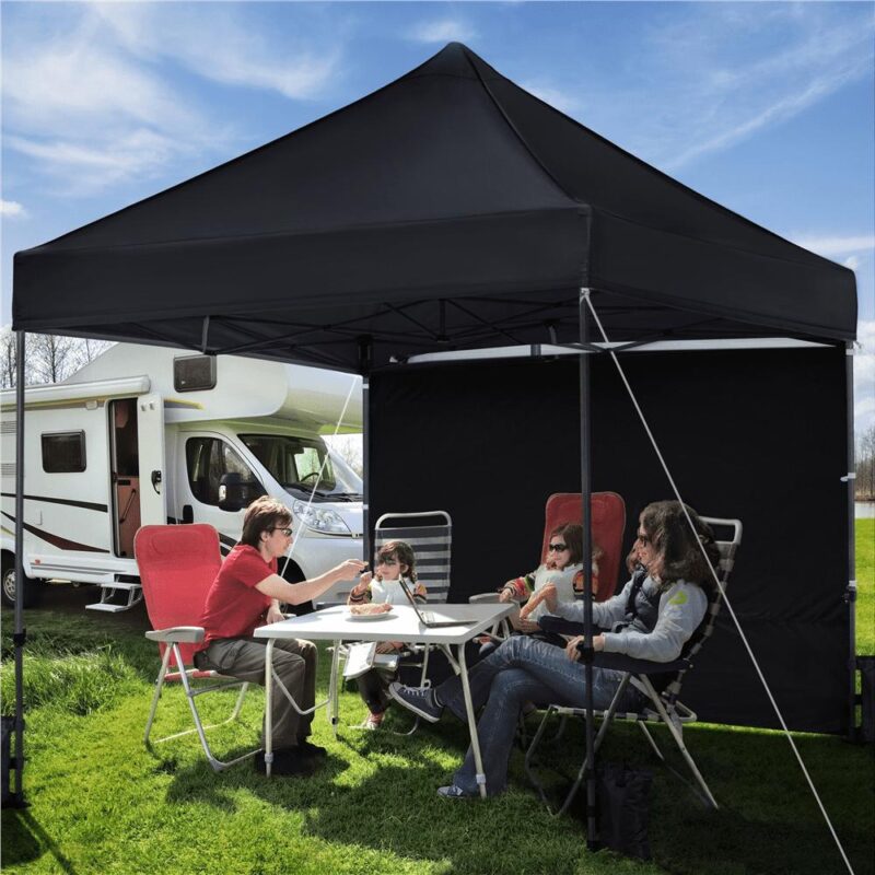 Renwick Outdoor 10x10 ft Pop Up Commercial Canopy Tent, Black - Image 6
