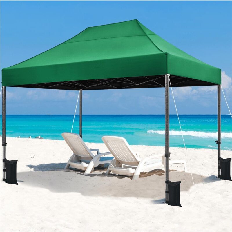 Renwick Pop Up Commercial Canopy Tent with Roller Bag, Dark Green - Image 2