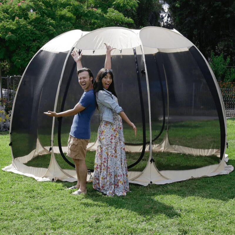 Screen House Room Camping 12x12 Ecru Instant Canopy - Image 14