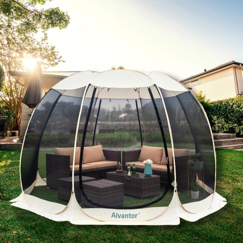 Screen House Room Camping 12x12 Ecru Instant Canopy - Image 12