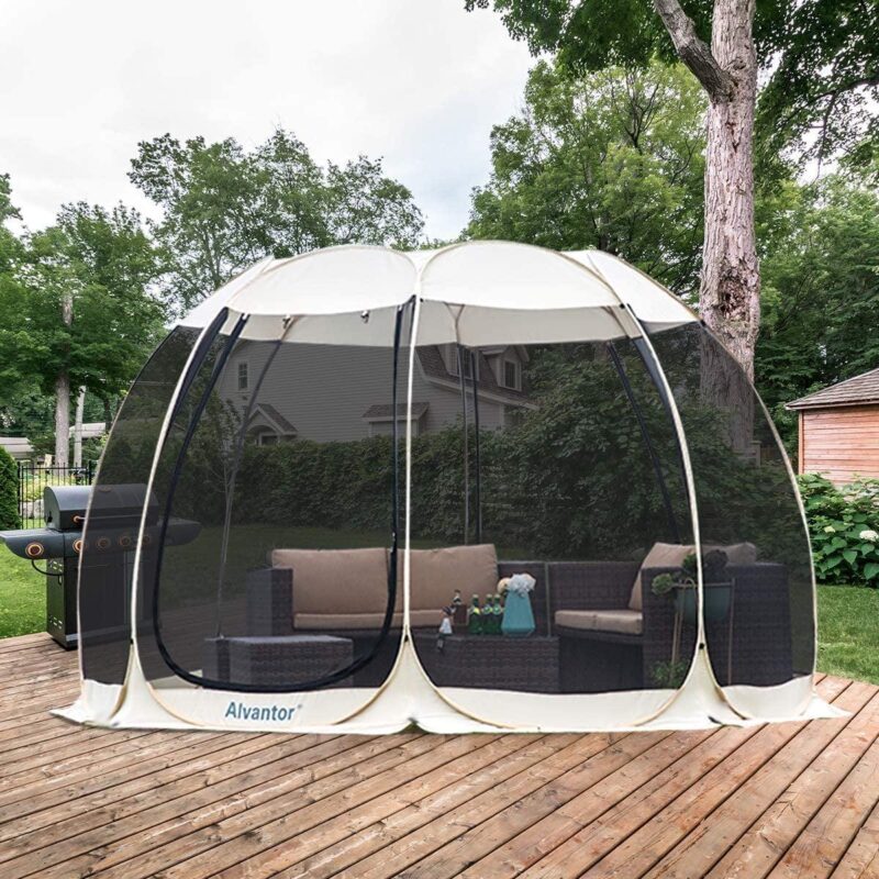 Screen House Room Camping 12x12 Ecru Instant Canopy - Image 13