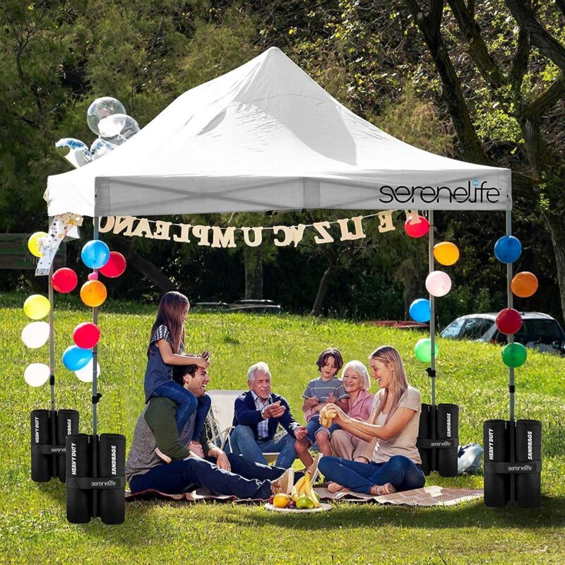 SereneLife 10x15 Commercial Instant Shelter Foldable/Collapsible Sunshade Canopy Pop Up Tent, White - Image 6
