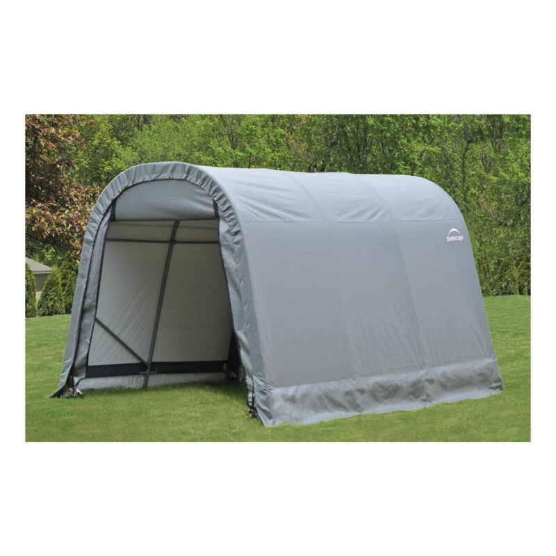 ShelterCoat 8 x 12 ft. Wind and Snow Rated Garage Round Gray STD - Image 2