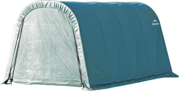 ShelterCoat 8 x 16 ft. Wind and Snow Rated Garage Round Green STD