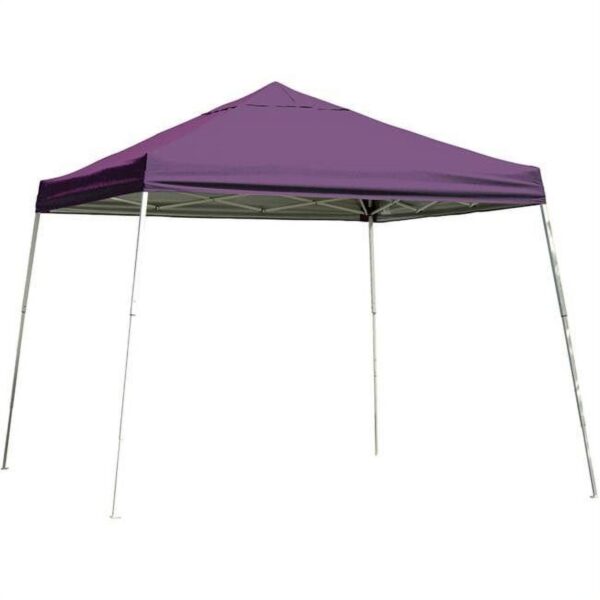 ShelterLogic 12x12 SL Pop-up Canopy- Purple Cover- Black Roller Bag