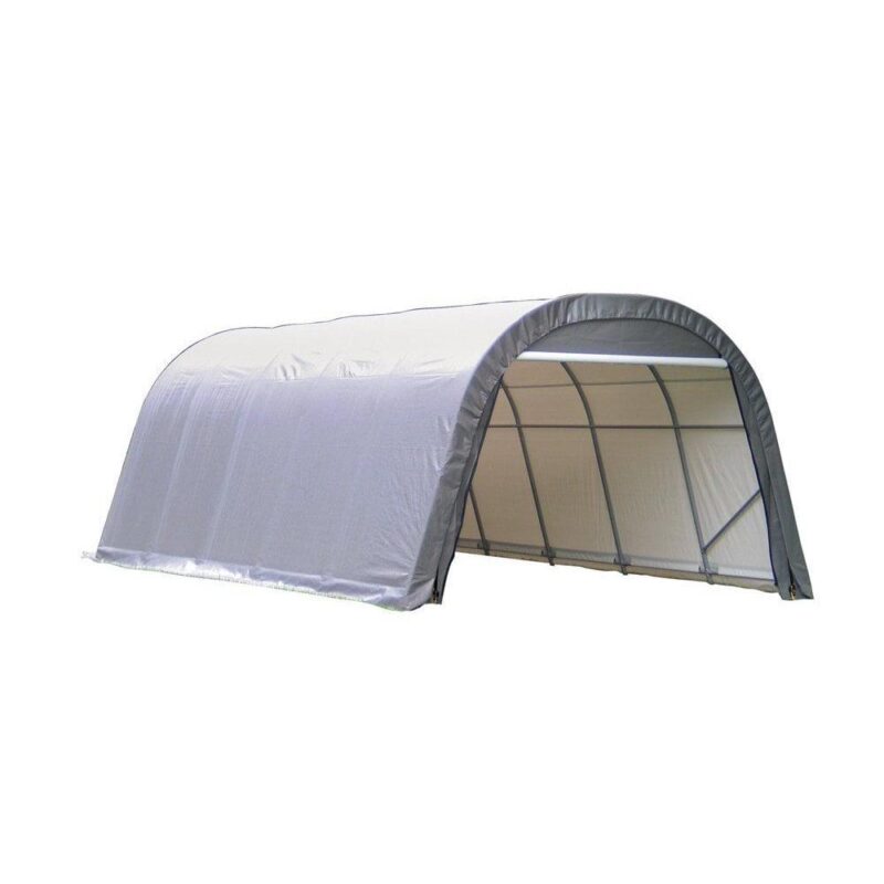 ShelterLogic 12x20x8 Round Style Shelter- Grey Cover - Image 5