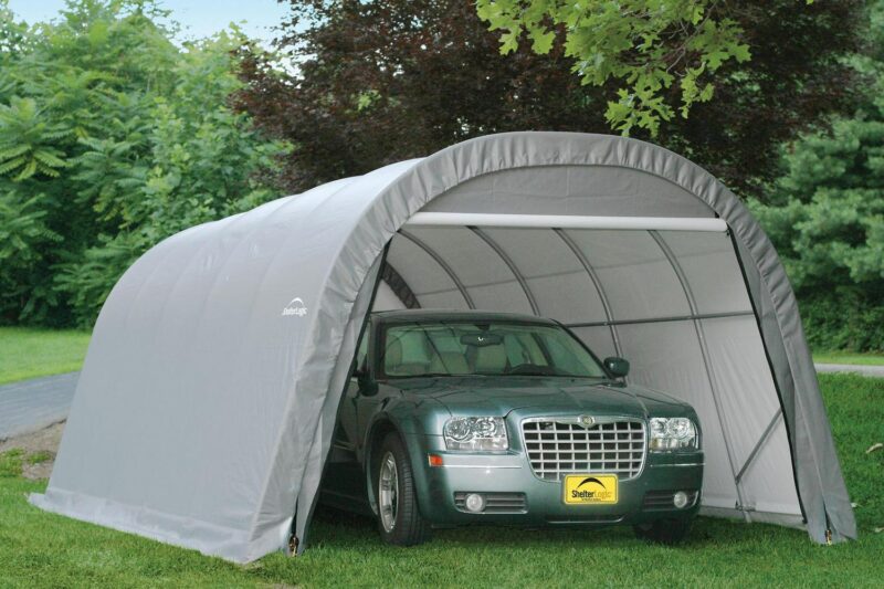 ShelterLogic 12x20x8 Round Style Shelter- Grey Cover - Image 7