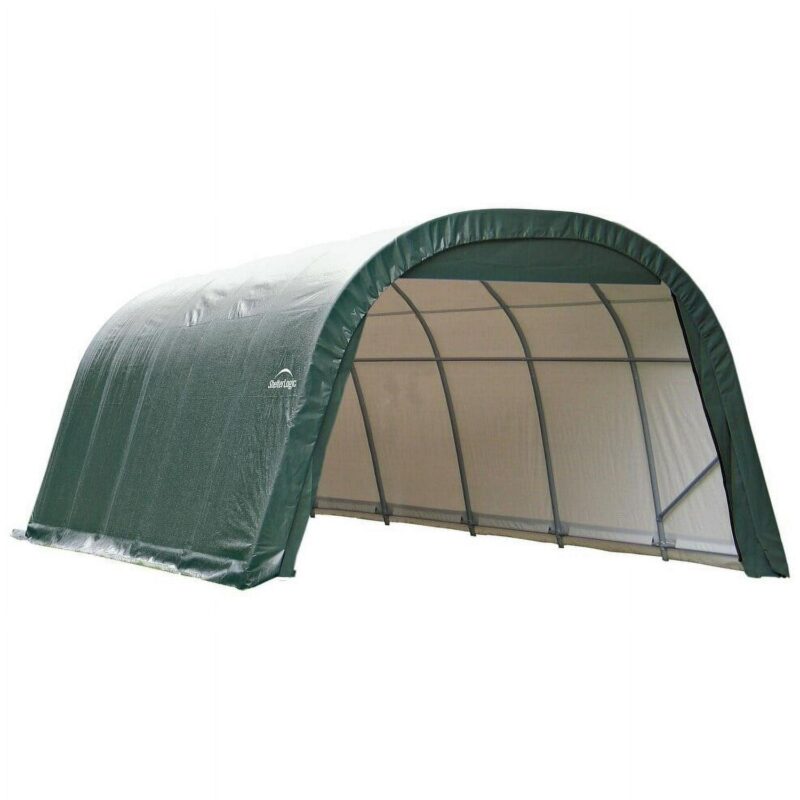 ShelterLogic 12x20x8 Round Style Shelter- Grey Cover - Image 6