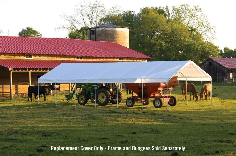ShelterLogic 18-40 Canopy White Replacement Cover for 2 in. Frame; FR Rated - Image 4