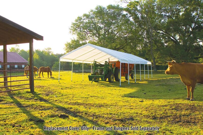 ShelterLogic 18-40 Canopy White Replacement Cover for 2 in. Frame; FR Rated - Image 5