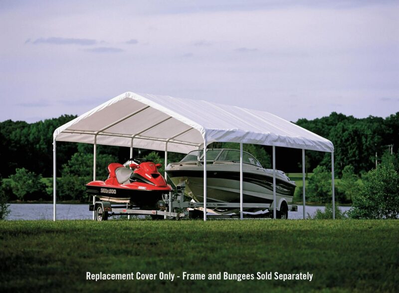 ShelterLogic 20169 18-30 Canopy White Replacement Cover for 2 in. Frame; FR Rated - Image 5