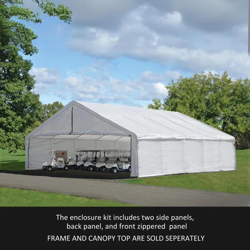 ShelterLogic 30 ft. White Canopy Enclosure Kit