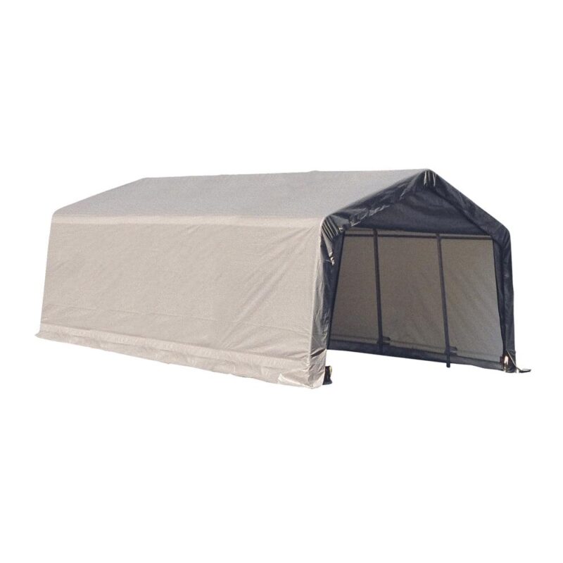 ShelterLogic 71444 12x20x8 Peak Style Shelter- Green Cover - Image 3