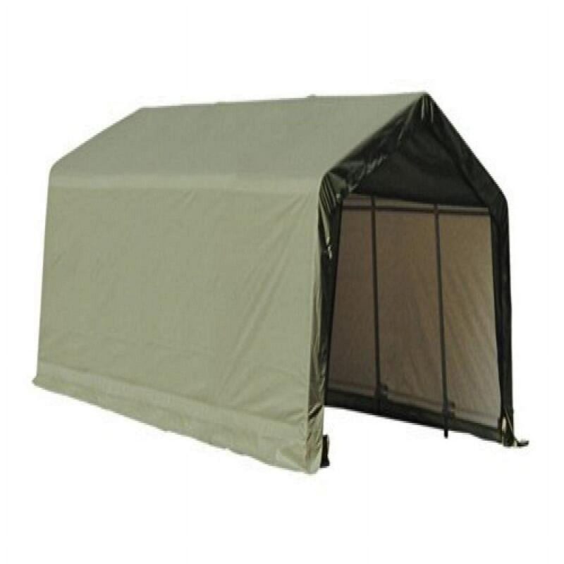 ShelterLogic 71444 12x20x8 Peak Style Shelter- Green Cover