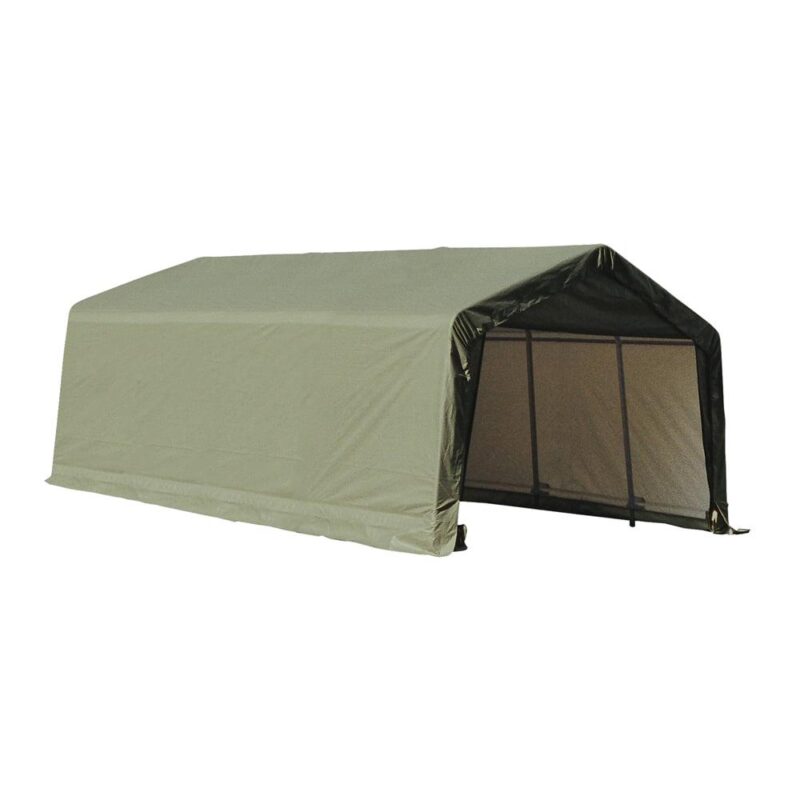 ShelterLogic 71444 12x20x8 Peak Style Shelter- Green Cover - Image 2