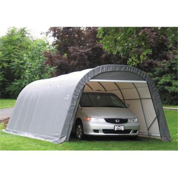 ShelterLogic 76632 12x28x8 Round Style Shelter- Grey Cover