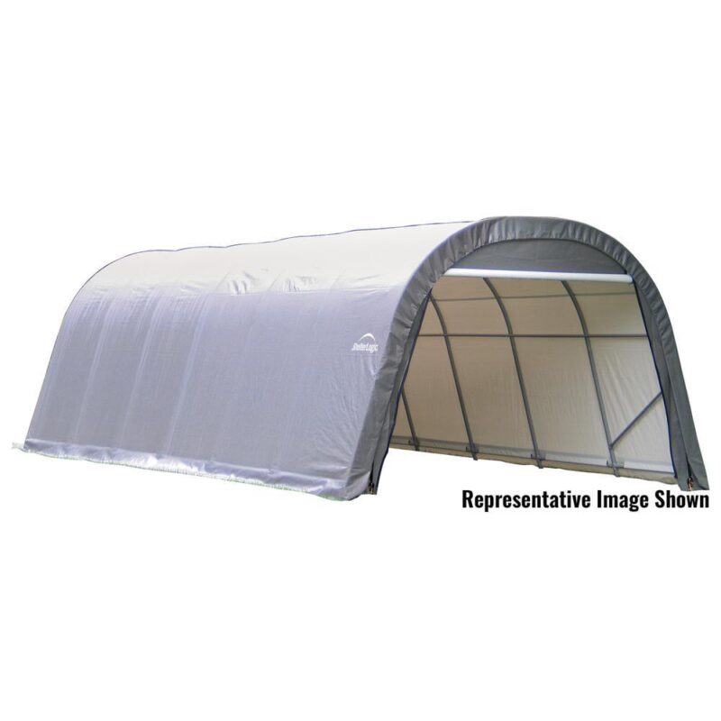ShelterLogic 76632 12x28x8 Round Style Shelter- Grey Cover - Image 2