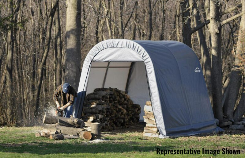 ShelterLogic 77803 Grey 10 x8 x8 Round Style Shelter - Image 3