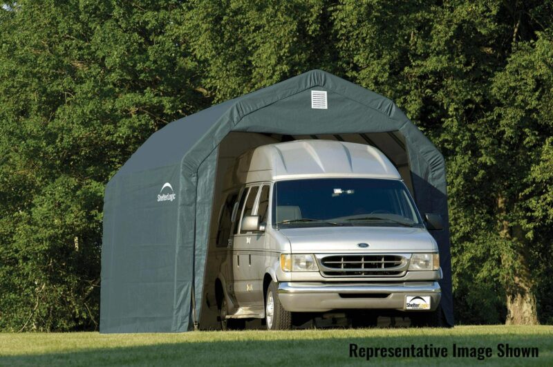 ShelterLogic 97053 12x20x9 Barn Shelter- Grey Cover - Image 2
