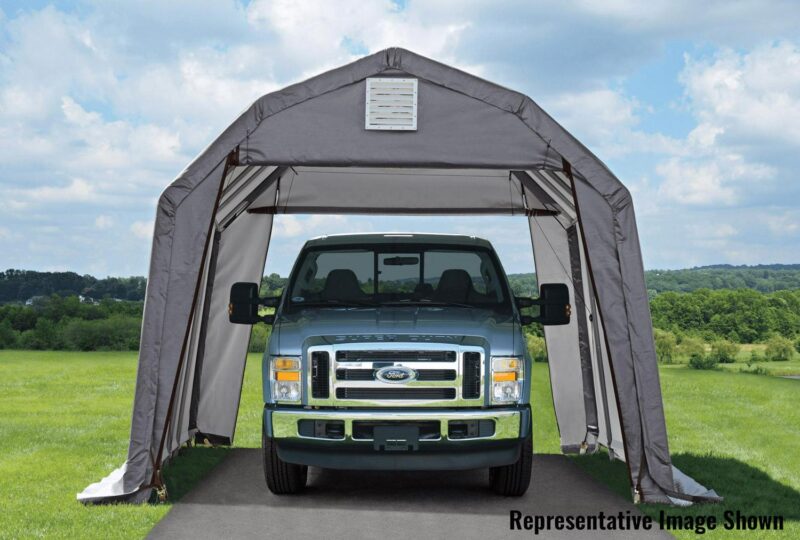 ShelterLogic 97053 12x20x9 Barn Shelter- Grey Cover - Image 5