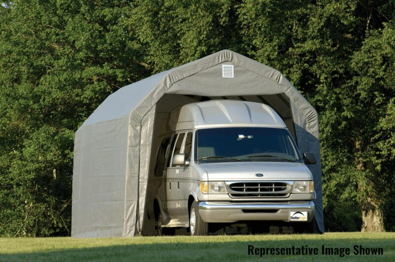 ShelterLogic 97053 12x20x9 Barn Shelter- Grey Cover - Image 3