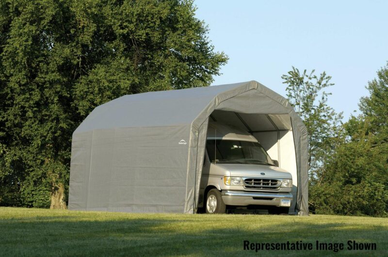 ShelterLogic 97053 12x20x9 Barn Shelter- Grey Cover - Image 4