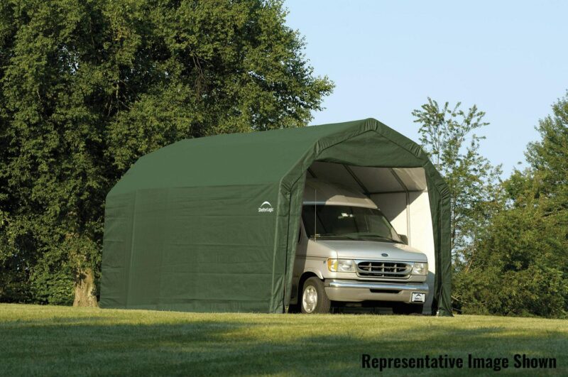 ShelterLogic 97054 12x20x9 Barn Shelter- Green Cover - Image 4