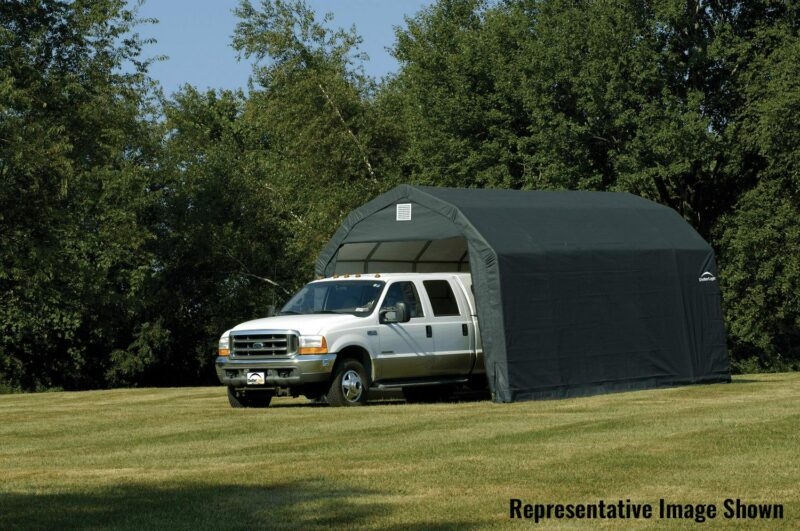 ShelterLogic 97054 12x20x9 Barn Shelter- Green Cover - Image 3