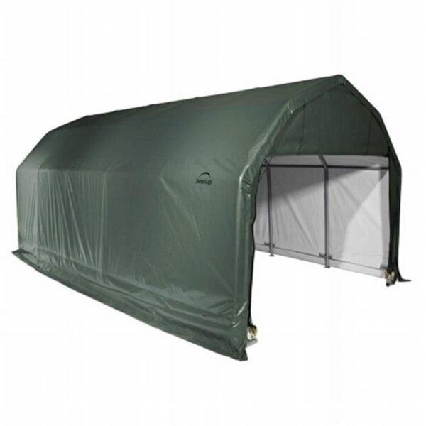 ShelterLogic 97054 12x20x9 Barn Shelter- Green Cover