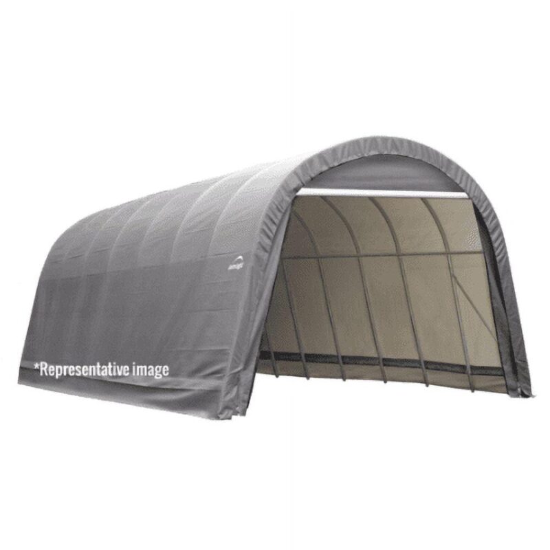ShelterLogic Round Style 13' x 24' x 10' Gray Carport - Image 3