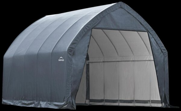 ShelterLogic Steel Garage-in-a-Box, 13 x 20 x 12 ft, Gray, Peak Style