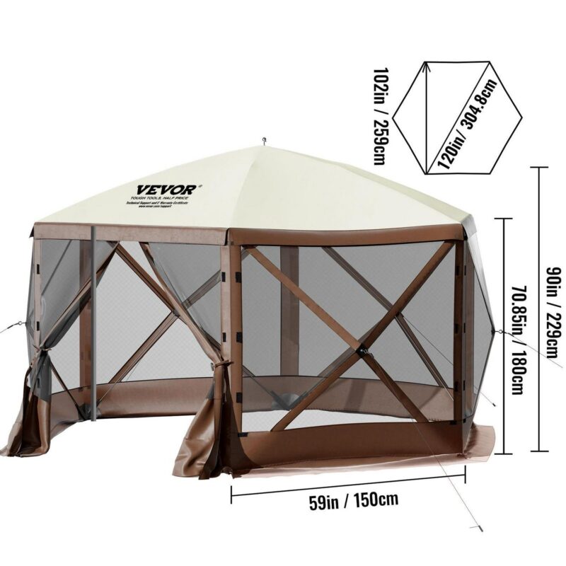 Skyshalo 12x12 ft Brown Pop up Outdoor Canopies, Waterproof - Image 8