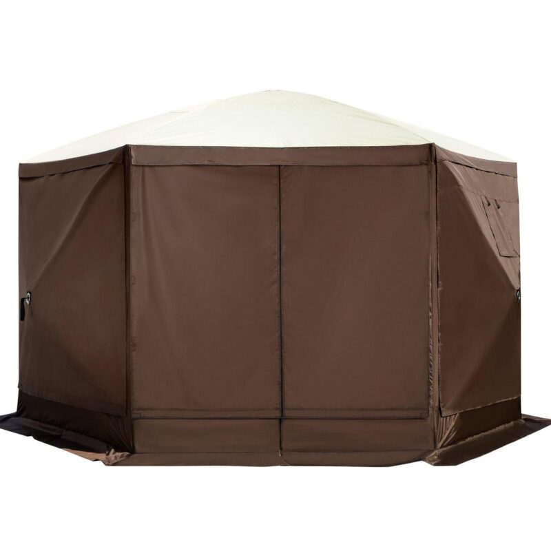 Skyshalo 12x12 ft Brown Pop up Outdoor Canopies, Waterproof - Image 9