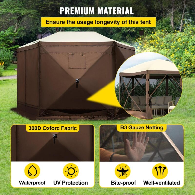 Skyshalo 12x12 ft Brown Pop up Outdoor Canopies, Waterproof - Image 5