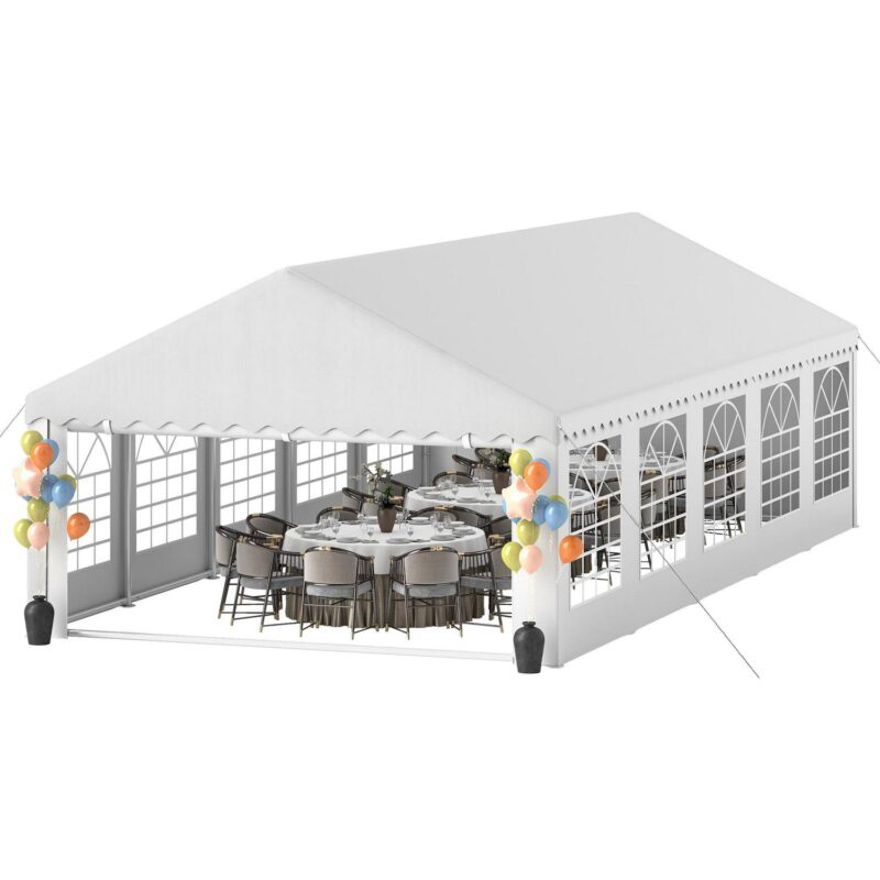 Uforic 16x32FT Party Tent Heavy Duty with Removable Sidewalls and 3 Storage Bags, Commercial Wedding Large Tent, Upgraded Galvanized Ripple Canopy,Waterproof, White - Image 9