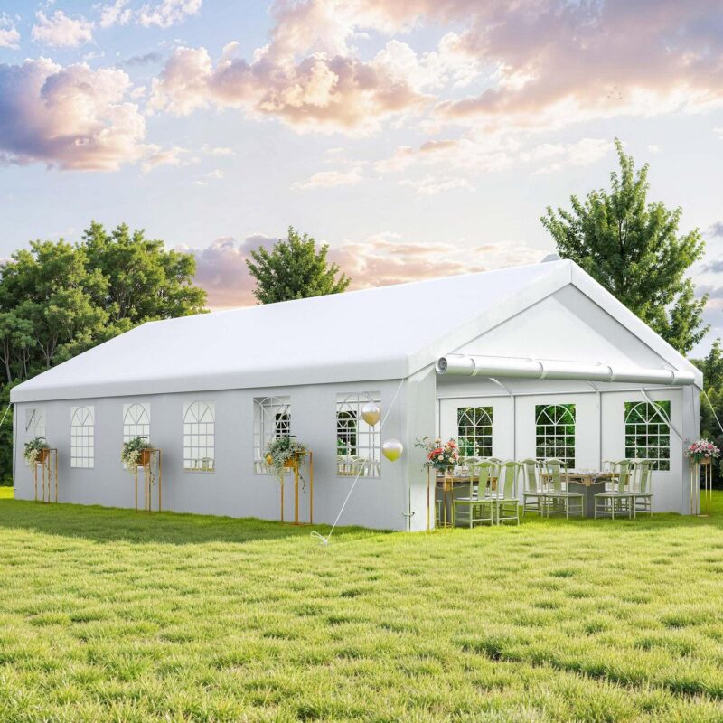 Uforic 20x40 ft Heavy Duty Outdoor Canopy Large Party Tent with Removable Sidewalls and 600D Oxford Bags,Waterproof, White - Image 2