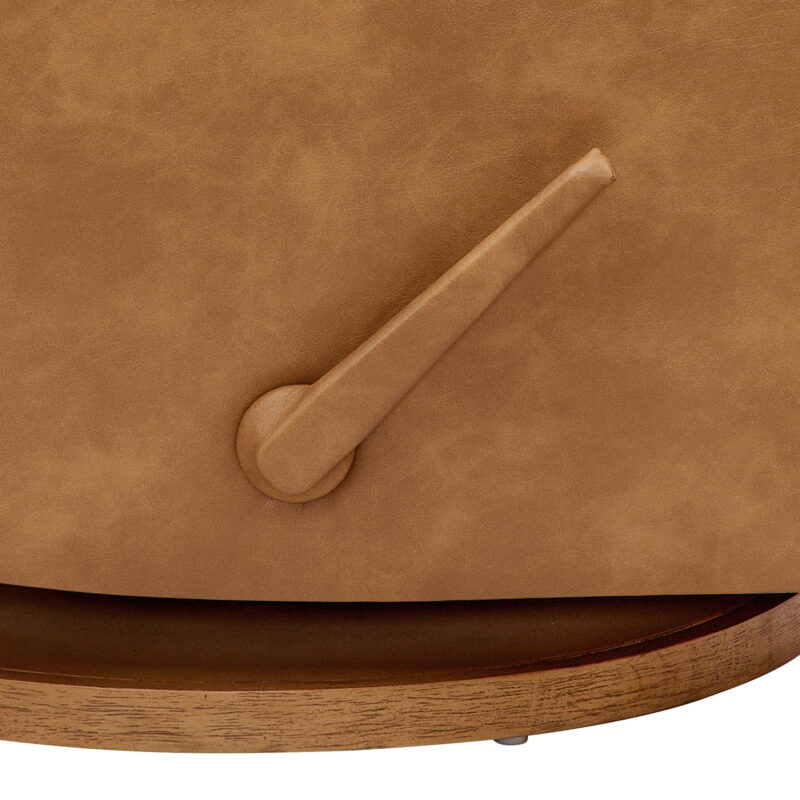 Better Homes & Gardens Modern Farmhouse Glider Recliner, Camel Faux Leather - Image 7