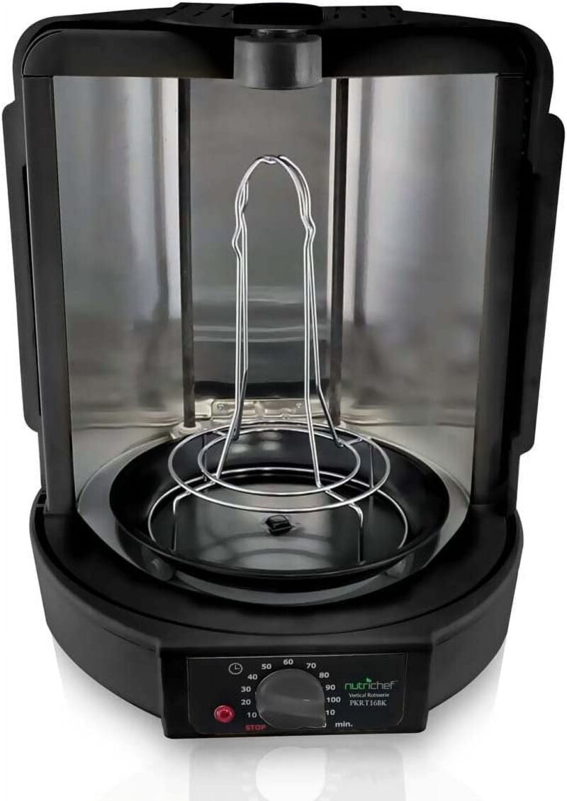 Vertical Countertop Rotisserie Rotating Oven (Black) - Image 6