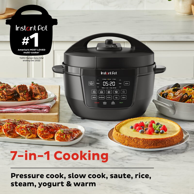 Instant Pot RIO Wide Base 7.5 Qt Large Pressure Cooker with 7-in-1 Multicooker Settings - Image 3