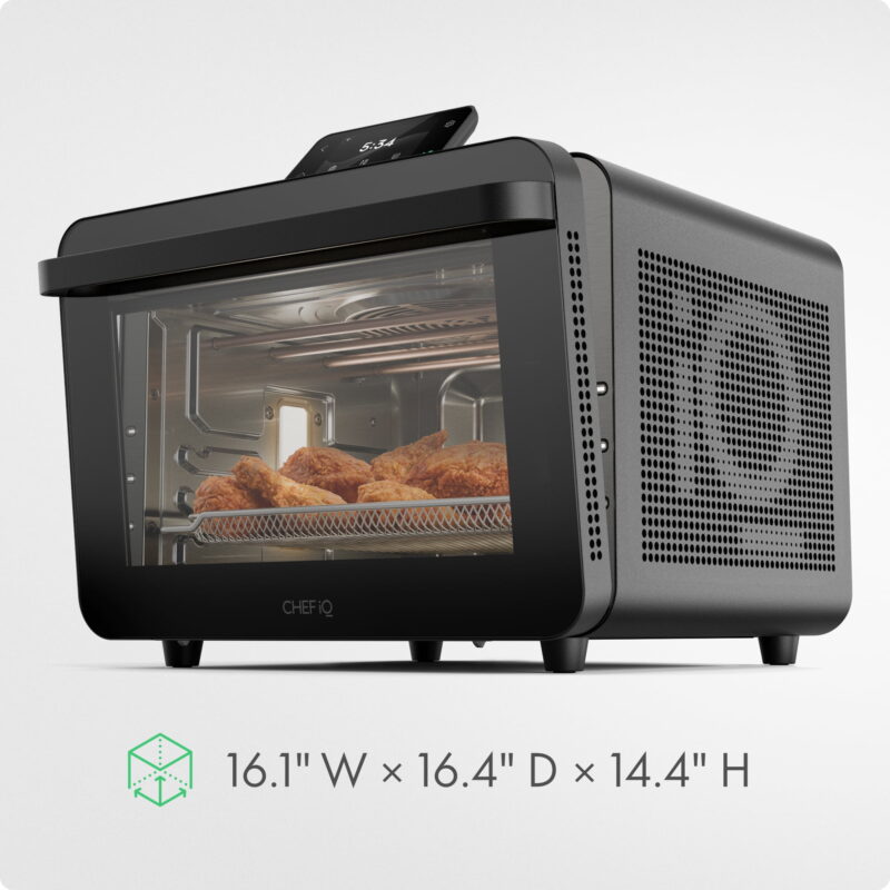 CHEF iQ MiniOven 25-Quart Countertop Oven with Touchscreen Controls - Black - Image 3
