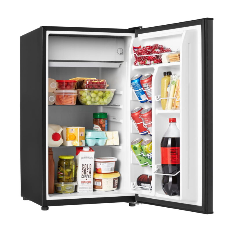 Galanz 3.3 Cu ft One Door Mini Fridge, Black Estar, New - Image 4