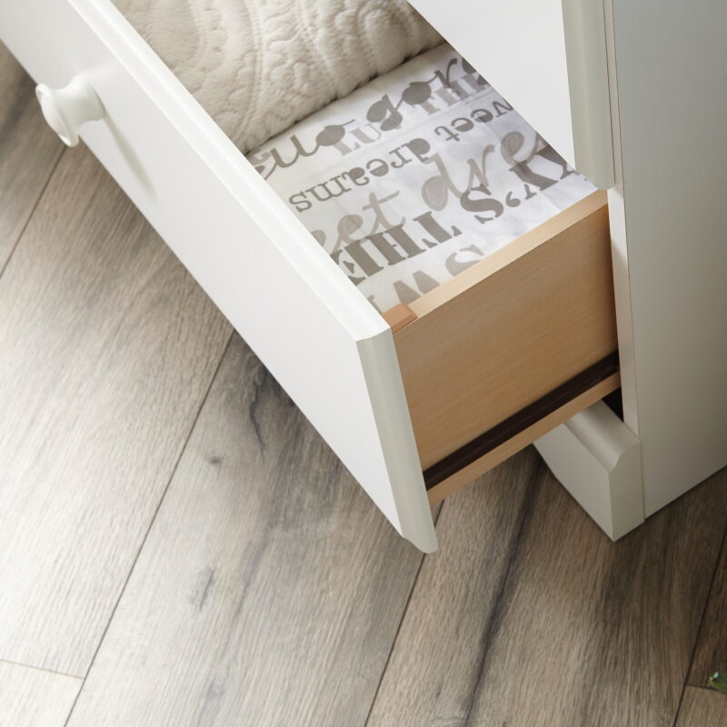 Sauder Storybook 4-Drawer Bedroom Dresser, Soft White Finish - Image 3