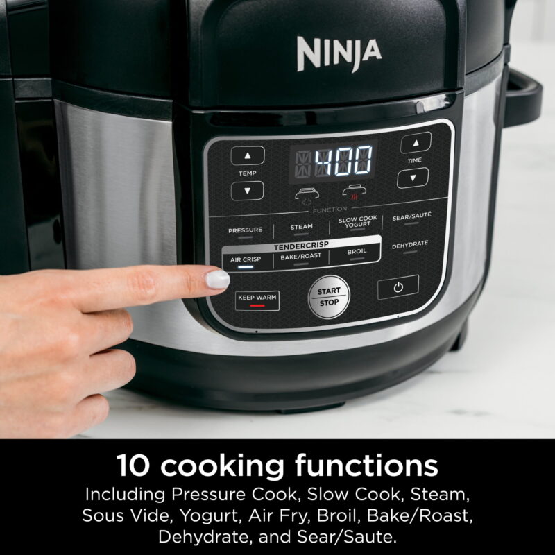 Ninja® Foodi® 10-in-1 6.5-Quart Pro Pressure Cooker Air Fryer Multicooker, Stainless, OS300 - Image 2