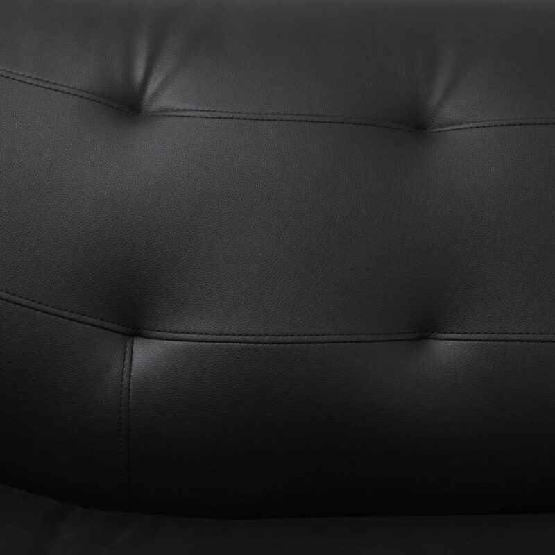 Trumanpick Leather Single Sofa Chair, Modern Comfy Sofa Couch for Living Room, Black - Image 3