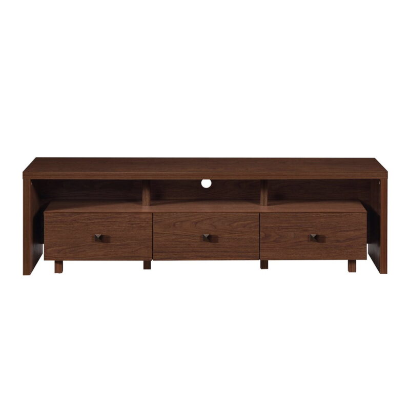Techni Mobili Elegant Modern TV Stand for TVs up to 75" with Storage, Wood-like Finish, Hickory Brown RTA-8895-HRY - Image 7