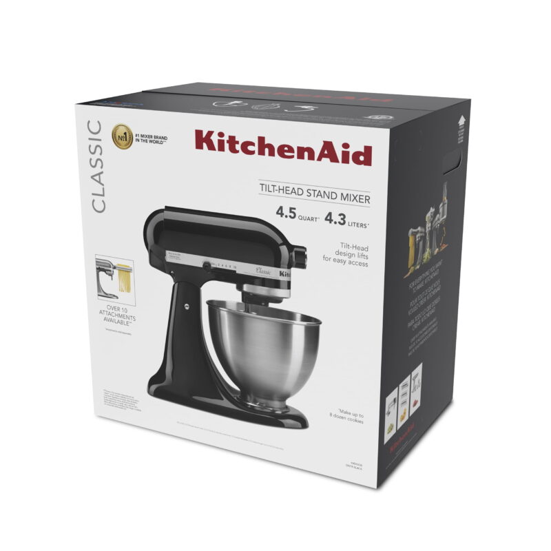 KitchenAid® Classic™ Series 4.5 Quart Tilt-Head Stand Mixer, Onyx Black, K45SS - Image 6