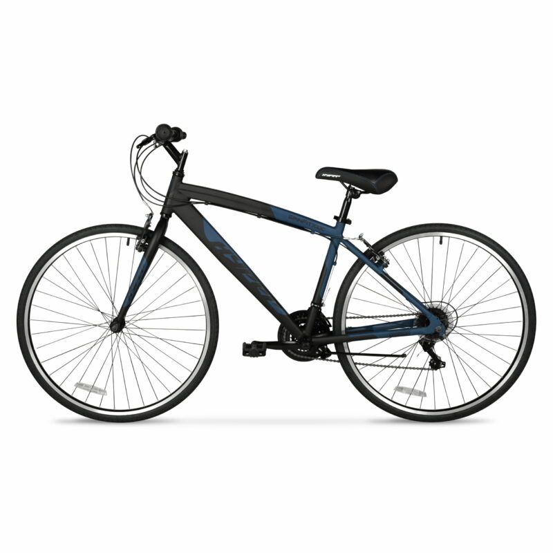 Hyper Brand Bicycle 700c Men's Spin Fit Hybrid Bike, Black and Blue, Adults - Image 2
