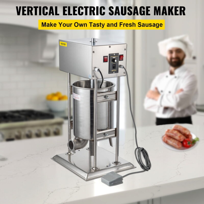 BENTISM 10L/22lbs Sausage Stuffer 2 Speed CE&SGS Standards Stainless Steel Vertical Sausage Maker - Image 2