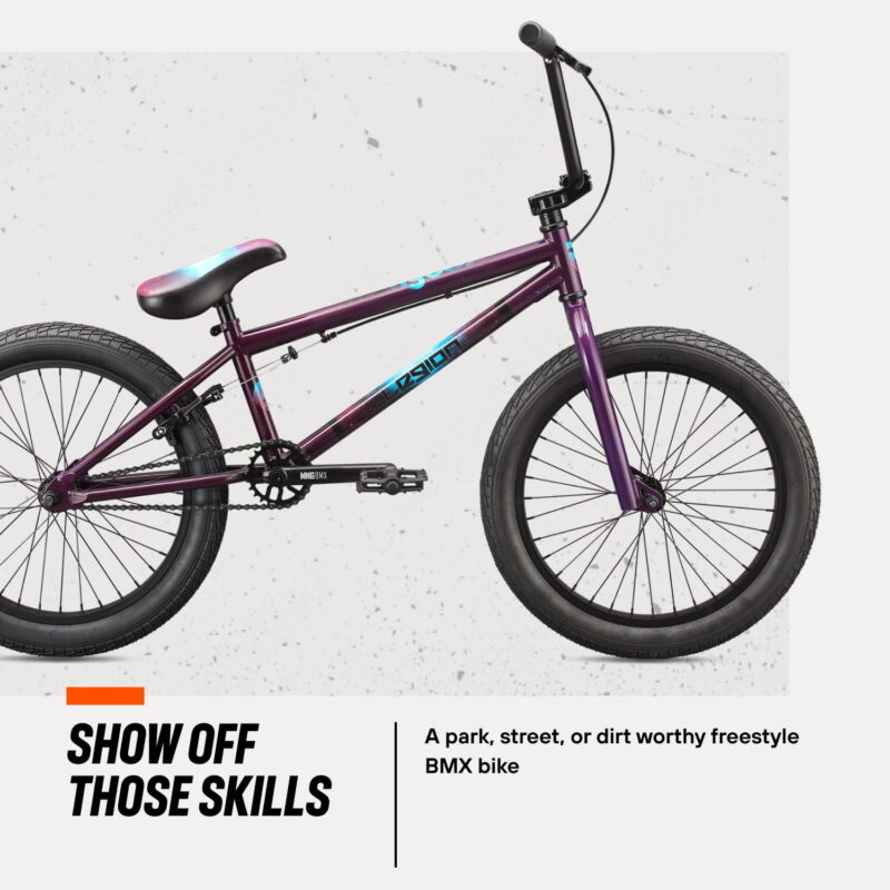 Mongoose Legion L40 Freestyle BMX Bike, 20" Wheels, Ages 8 and up, Purple - Image 5