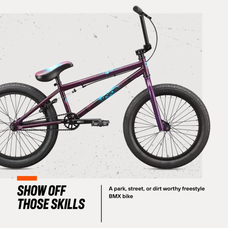 Mongoose Legion L40 Freestyle BMX Bike, 20" Wheels, Ages 8 and up, Purple - Image 5